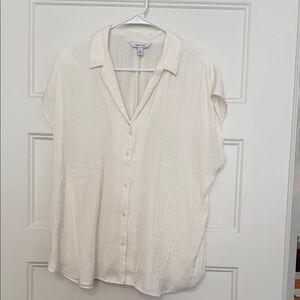 Nine West Ivory Short Sleeve Blouse